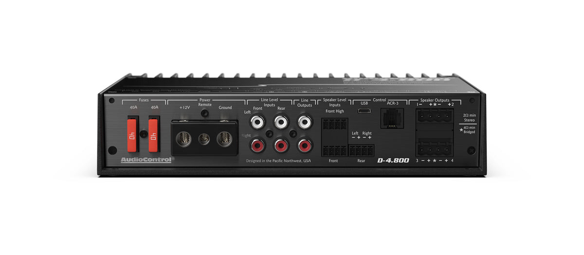 AudioControl D-4.800 High-Power 4 Channel DSP Matrix Amplifier