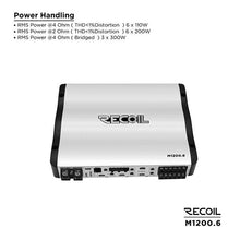 RECOIL M1200.6 SIX CHANNEL AMP