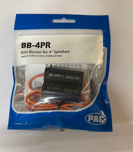 PAC AUDIO BB-4PR 600HZ 4 INCH SPEAKER BASS BLOCKERS 1 PAIR